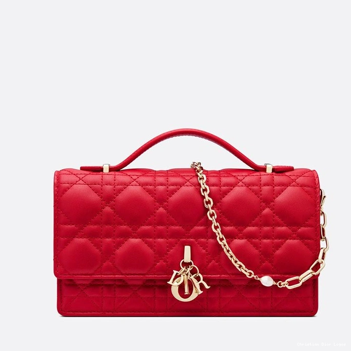 Cheap Bag Lambskin Handle Dior Red Cannage Mini Top Miss 0818 Luxury